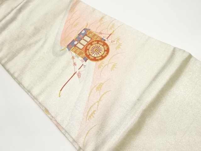 JAPANESE NAGOYA OBI / EMBROIDERY / KINSAI / CARRIAGE